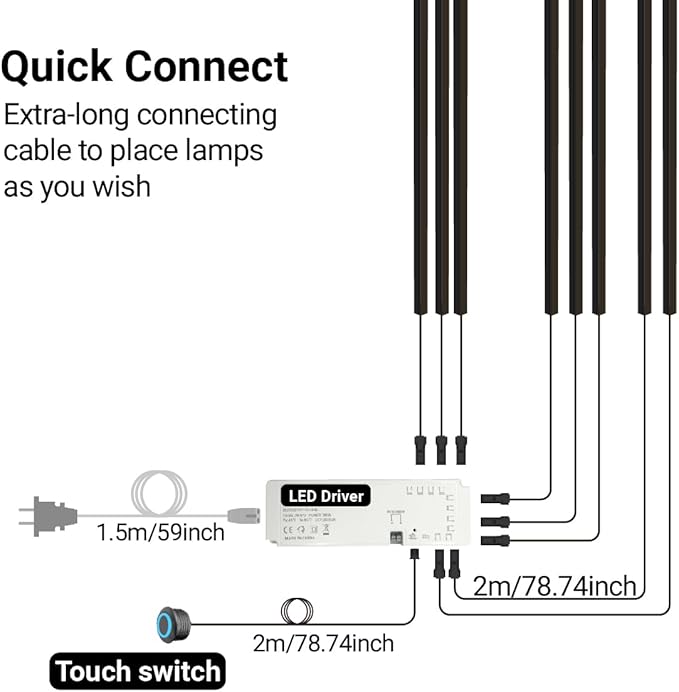 Quick Connect system with extra-long connecting cables